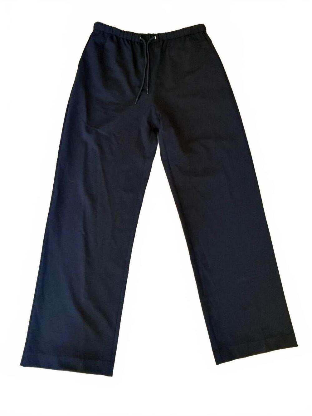 Jenni Kayne Women's Black Wool Blend Wide Leg Pants Size S